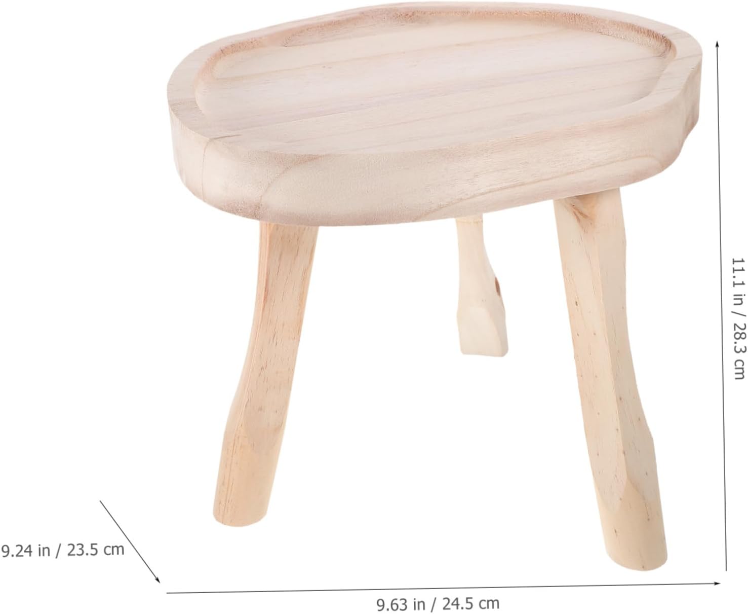 Kisangel Wooden Plant Stand Vintage Style Garden Plant Riser Sturdy Construction Easy to Clean