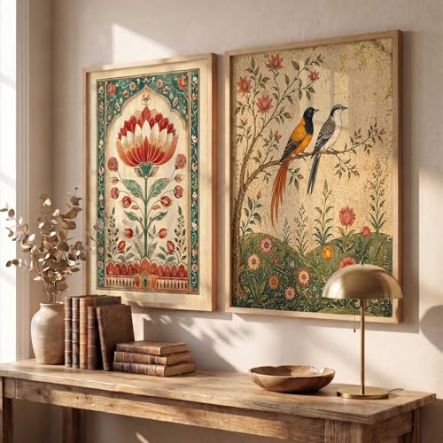 Image of kotart Traditional Art Wall Painting Home Decoration With Frame For Living Room Bed Room Hotel Wall Decor Digital Reprint Engineered Wood Set of 2 (10X13 INCH)