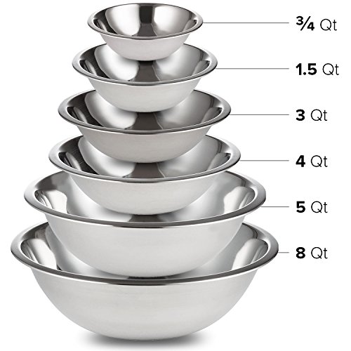 Stainless Steel Mixing Bowls (set of 6)