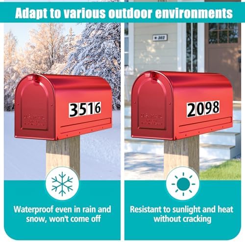 1200 Pcs Number Labes, 1" x 0.5" Waterproof Mailbox Number Stickers, Consecutive Numbers 0-9, Self-Adhesive and Residue-Free, Ideal for Mailboxes, Storage Boxes, Organizers, Cabinets and More - 4