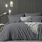 【REISSVERSCHLUSS, ECKSCHLEIFEN】: BETTBEZUG & KISSENBEZUG versehen mit einem REISSVERSCHLUSS- LEICHT AN- und AUSZUZIEHEN; Die 4 Eckbändchen halten die Bettdecke an der richtigen Stelle und lassen sie in Form bleiben- KEIN VERRUTSCHEN