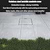 Stainless Steel Manhole Cover and Frame, Heavy Duty Recessed Square Septic Tank Lid with Base, Embedded Metal Inspection Cover Invisible Sewage Basin Cover, for Yard/Driveway/Pavement