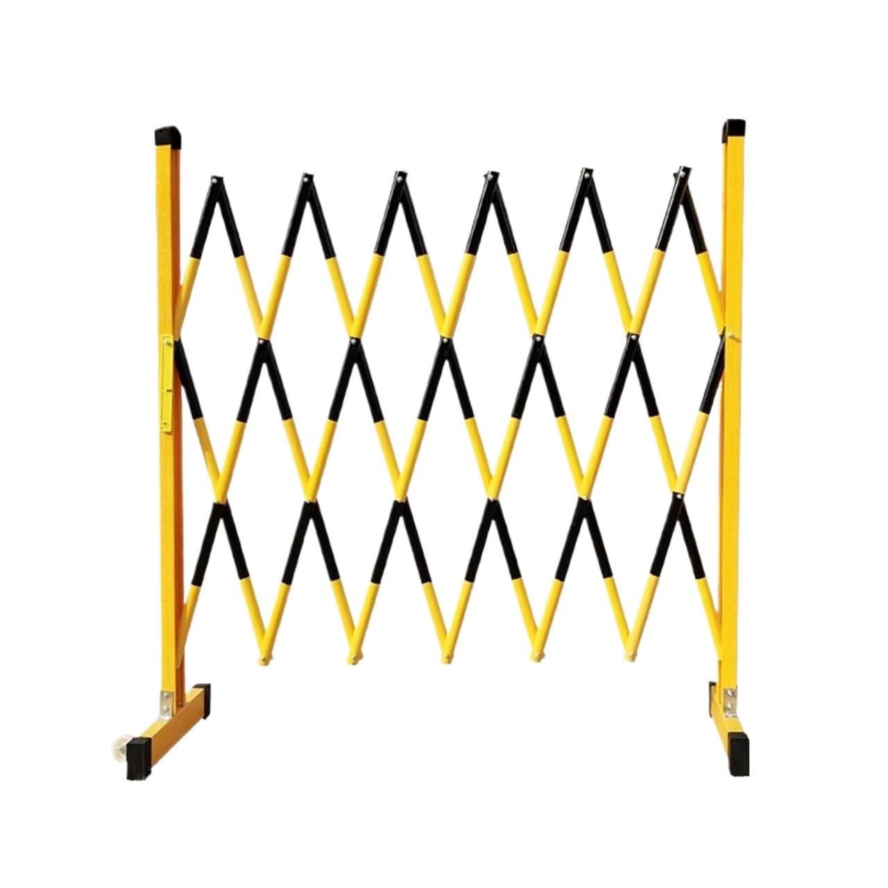 Tragbare, ausziehbare Verkehrsbarriere • 119,4 x 398,8 cm, einziehbare Sicherheitsabsperrung für Veranstaltungen im Freien, Baustellen und öffentliche Bereiche • Strapazi