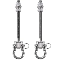 Vista 1 de BeneLabel 2 piezas de vigas de madera y colgador de vigas en I, extraíbles y fáciles de conectar, ganchos de acero inoxidable resistentes, hamaca