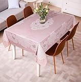 FINITIONS EXCEPTIONNELLES - Nappe Jacquard rectangulaire Dotée de coutures impeccables et d'une bordure élégante, cette nappe coton embellit instantanément votre table