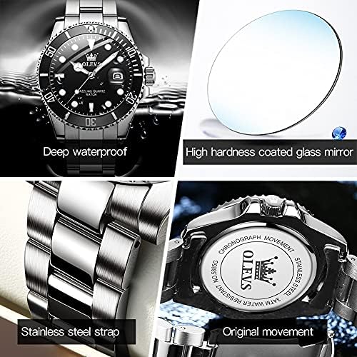 Montre Homme Poedagar Quartz Acier Inoxydable Bleue, Lumineuse Et étanche