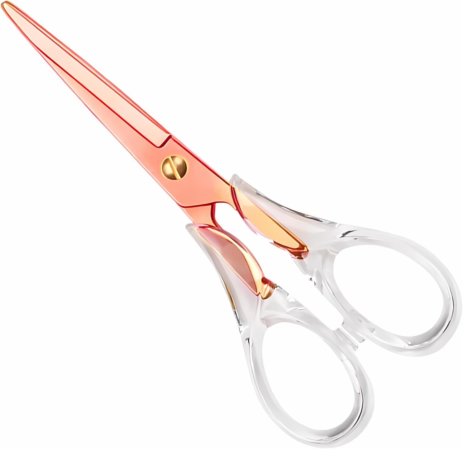 Modern Rosegold Scissors, 6.3 Inch, Stainless Steel Blade, Acrylic Handle, Office, Craft, Sewing