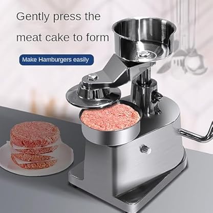 LHQYA Die Manuelle Hamburger-Formmaschine, 100-mm-Hamburger-Patty-Maschine, Kann ≥ 100 Patties Pro Stunde/mit 500 Blatt Hamburgerpapier Herstellen Und Wird In Hamburger-Läden Verwendet – Bild 3