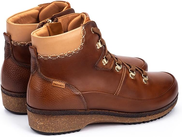 PIKOLINOS womens Pikolinos Flat Ankle Boots Leather Granada for Woman Color Cuero - Image 3