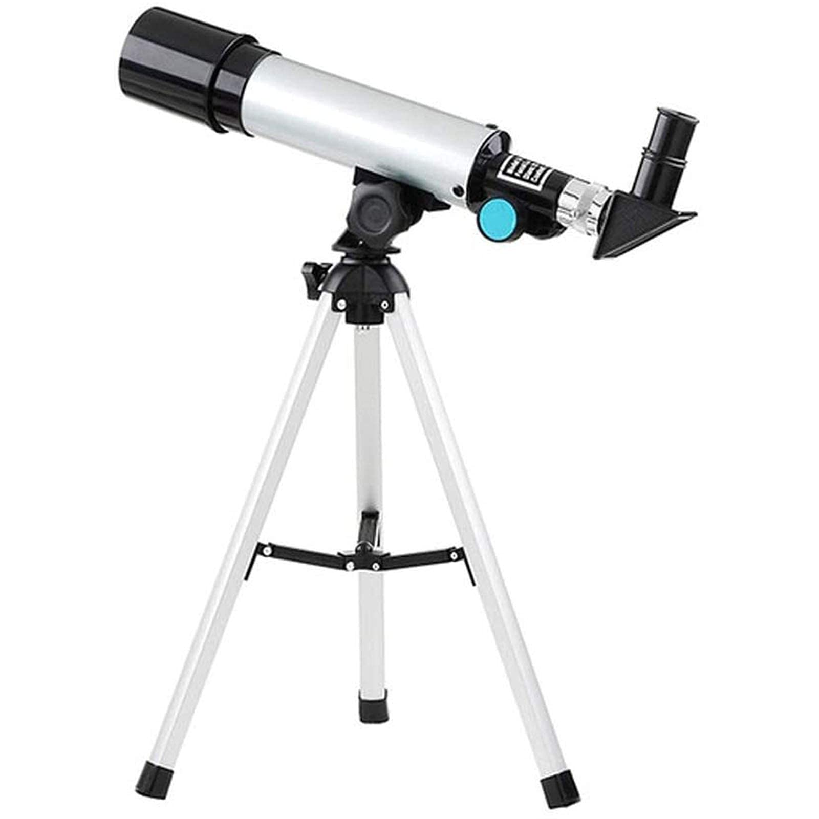 Teleskop astronomiczny dla początkujących, astronomiczny teleskop refrakcyjny z aperturą 50 mm i mocowaniem 400 mm AZ, ze statywem i celownikiem,