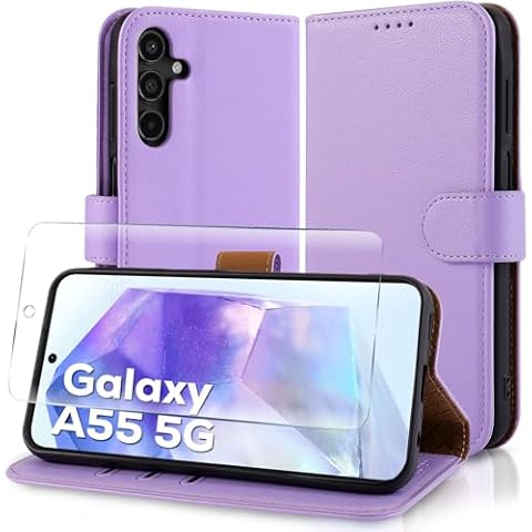 Samsung A55 5G Leather Wallet Case Cover