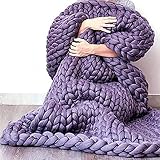 WANGPP Manta De Punto Grueso,Manta De Punto Grueso Hecha A Mano,Manta Cómoda,Manta De Lana Gruesa,Manta De Punto,Manta para Colcha,Decoración del Hogar,para Dormitorio,Sala De Estar