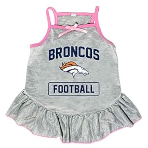 Littlearth NFL Broncos Haustierkleid Grau S
