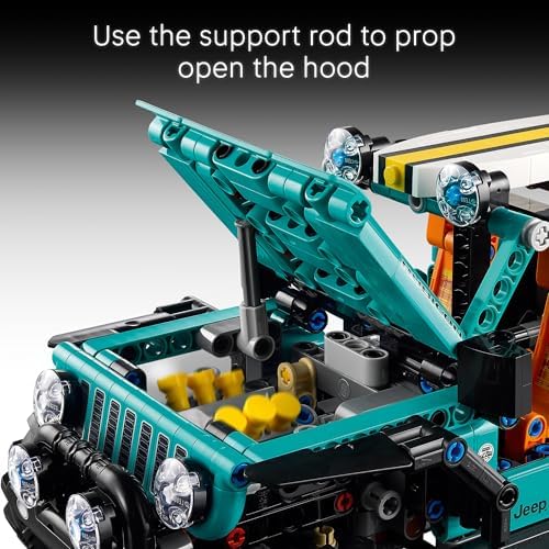 LEGO Technic Jeep Wrangler Rubicon SUV - Building Toy for Boys & Girls, Ages 10+ - Model Car Kit with Detailed Features - Display Set for Bedroom Decor - Gift for Birthdays - 42227 - 3