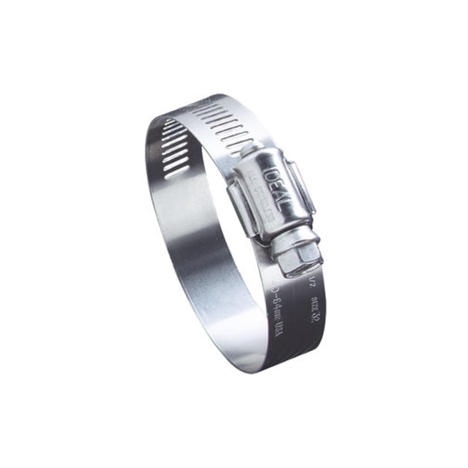 Ideal Tridon 6488051#88 Stainless Steel Worm Drive Clamp with 410 Stainless Steel Screw 64 Series, 4" to 6" Diameter, 9/16" W (Pack of 10)