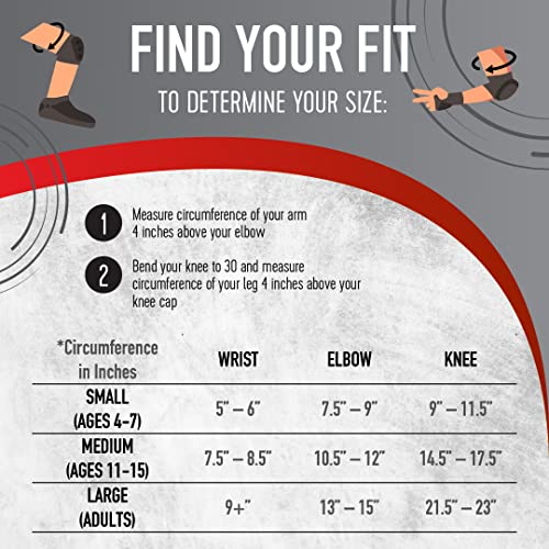 Flybar Kids Knee Pads And Elbow Pads Set, Wrist Guard For Roller Skating, Skateboard Pads, Multi Sports Protective Gear, Adjustable Velcro Straps, Impact Resistant, Heavy Duty Breathable Material #TOP3