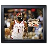 sufenvera Signed James Harden Memorabilia Film Photo Framed Poster,Basketball Star Artwork Collection,Gifts for James Harden Fans on Birthday Thanksgiving Christmas 10x8 Inches