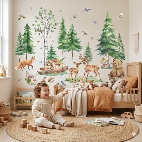 Vinilos decorativos Woodland Animal E para pared niños miniatura 3
