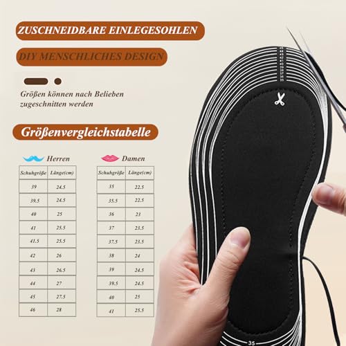 Sohlenwärmer, Waschbar Thermosohlen Fußwärmer Einlegesohlen, Fußwärmer Sohlen warme Füße für Damen Herren Schuhe, geeignet für Hausarbeit Skifahren Winter Camping Angeln