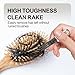 Jurrissa Boar Bristles Hair Brush for Women and Men, Detangling Hair Brush for Smoothing Massage Add Shine, Nylon&Boar Bristles Detangler brush for Hair Healthy (CleanerTool-Gold)