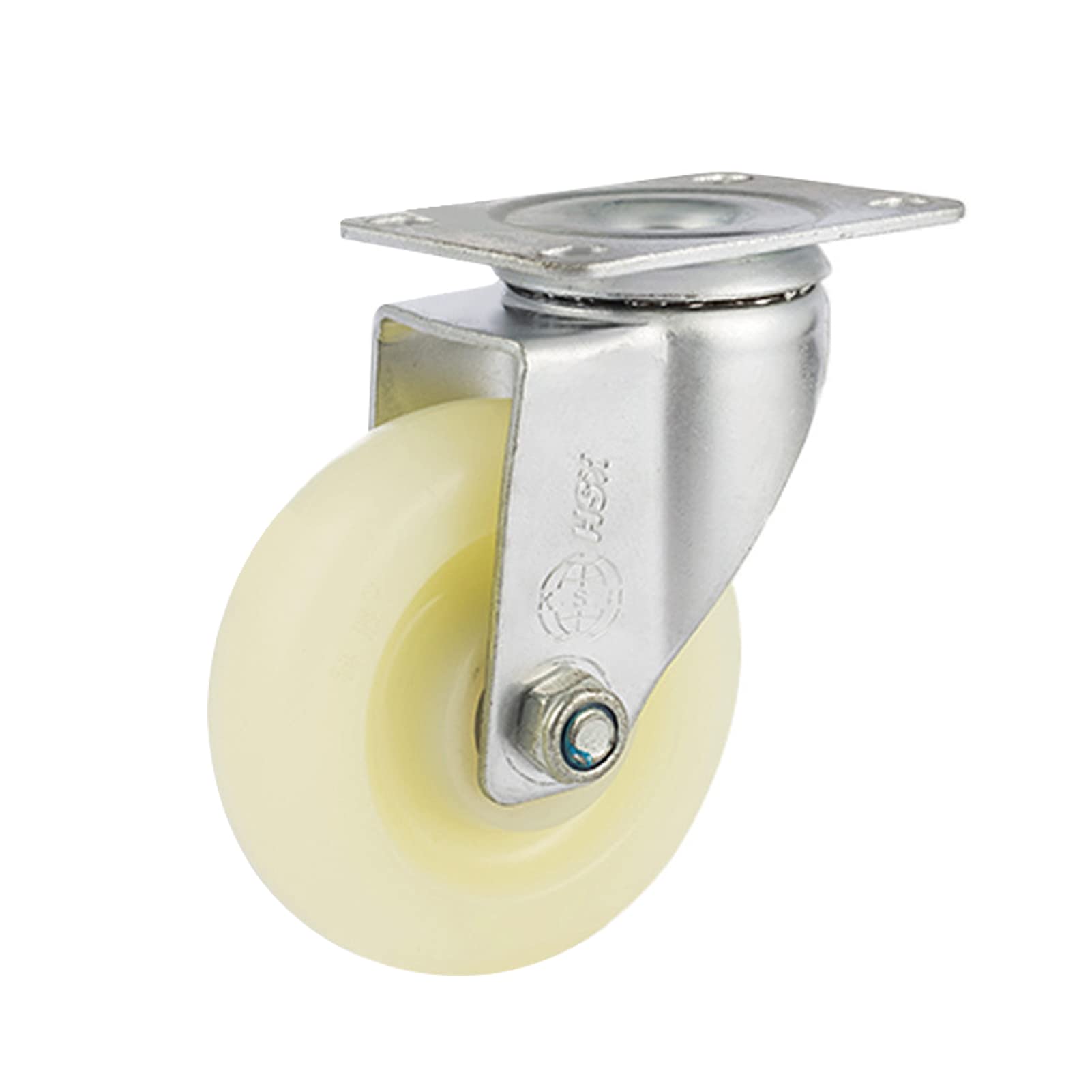 4 Inch Heavy Duty Fixed Castor Industrial Rack Casters 220 Lbs Load ty Directional Cart Wheels Wear Resistant Quiet Top Plate Rigid Nylon Roller-POOWE-image-25