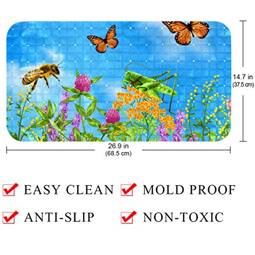 Alfombrillas de baño para evitar caídas infantiles con ventosas diseño mariposas 5