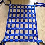 Hebeschlingennetz, Nylon-Gurtband Zum Heben Von Cargo-Strop-Netzen, Kletternetzleiter, 1 Tonne Tragfähigkeit Nützlich Zum Laden Und Entladen Von Waren, Strapazierfähige Zurrgurte (Farbe : Blau, Größ