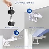 Cabinet Locks [UPGRADED] Child Safety Cabinet Latches Locks, 10 Packs, Easy to Install, No Tools or Drilling Needed, Invisible Design, with Buckles and Screws - Black