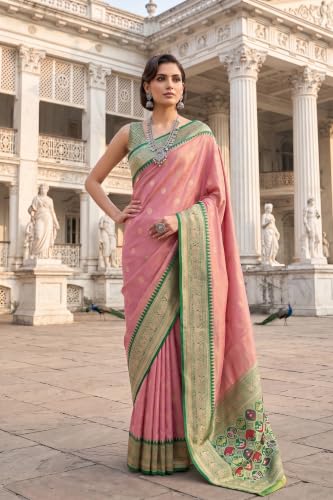 Monjolika Fashion pink patola silk saree – image 2