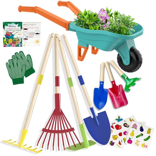 Qtioucp Kids Gardening Tools Outdoor Toys Set Backyard...