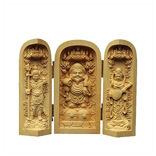 OFAY Figuriner, staty, skulpturer, Buddha, boxwoodstatyer Mah?k?Köp buddhistiska religiösa tro ger rikedom att köra bort virala sjukdomar hantverk reliefer