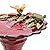 Alpine Corporation 28" Tall Outdoor Metal Birdbath with Birds and Leaves Yard Statue Decoration, Red