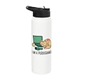 I Am A Purrgramer Nerd Software Developer Coder Programmer Stainless Steel Insulated Water Bottle