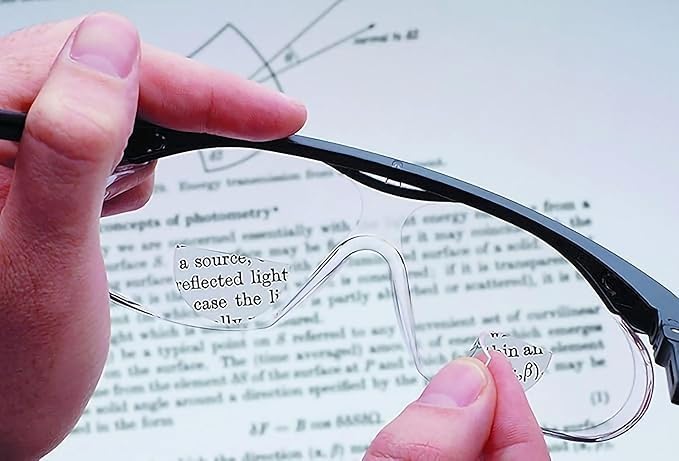 Calabria Hydrotac OPTX 20/20 Stick On BiFocal Reading Lenses Magnifying Adhesive Lens Stick-On Sunglasses Magnifier Reusable