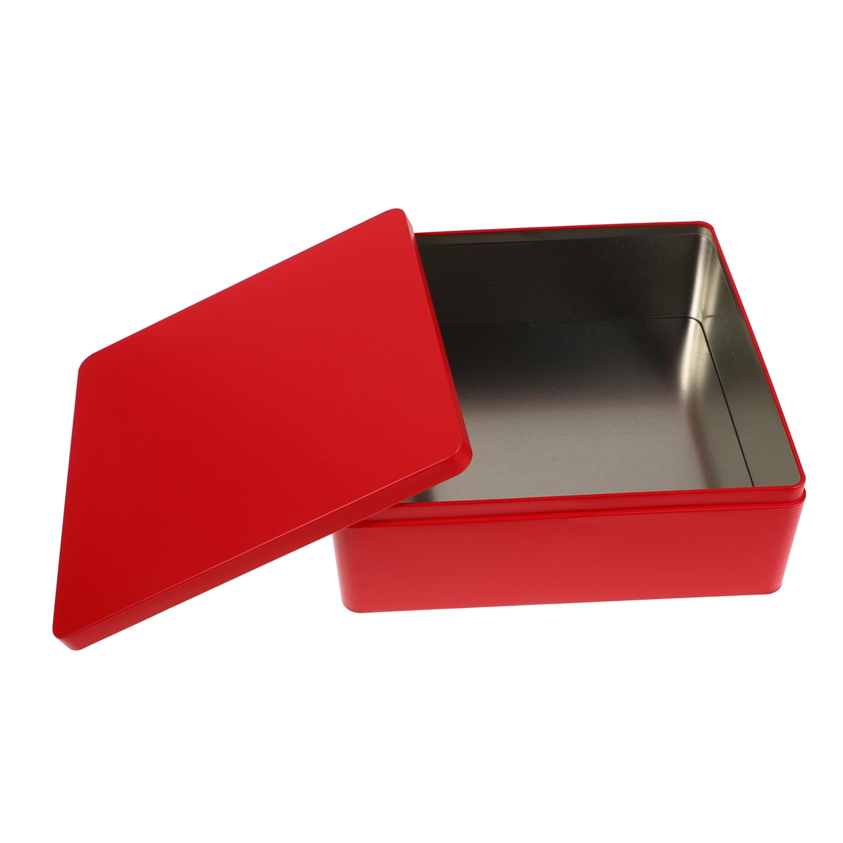 OKUMEYR Square Storage Box for Tea Nuts Candy Sturdy Container with Lid for Home Office and Store Use Versatile Organizer for Dried Foods and Baked Goods