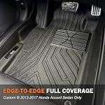KUST Floor Mats for 2013-2017 Honda Accord Accessories (Sedan Only) - Image 2