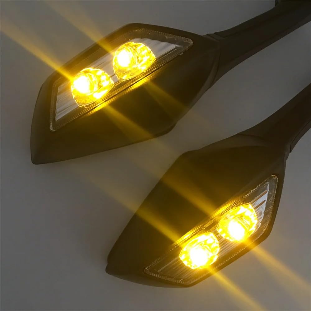 Moto Lusterko końcówkowe kierownicy Motocyklowa k Pasuje Do Kawasaki Ninja ZX10R ZX-10R ZX 10R Lusterko Motocyklowe Włącz Sygnały Świetlne Moto Widok Z Tyłu Lusterka Wsteczne