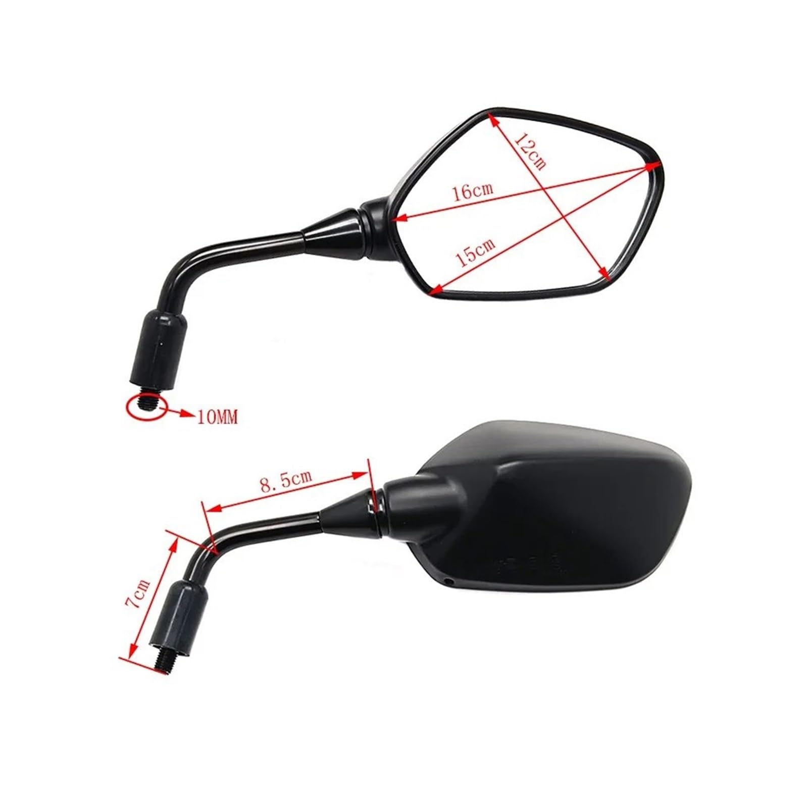 Specchietti retrovisori per moto Specchietti Retrovisori Moto 10 Mm Specchietti Neri Per K&awasaki Per Vulcan 750 Specchietti