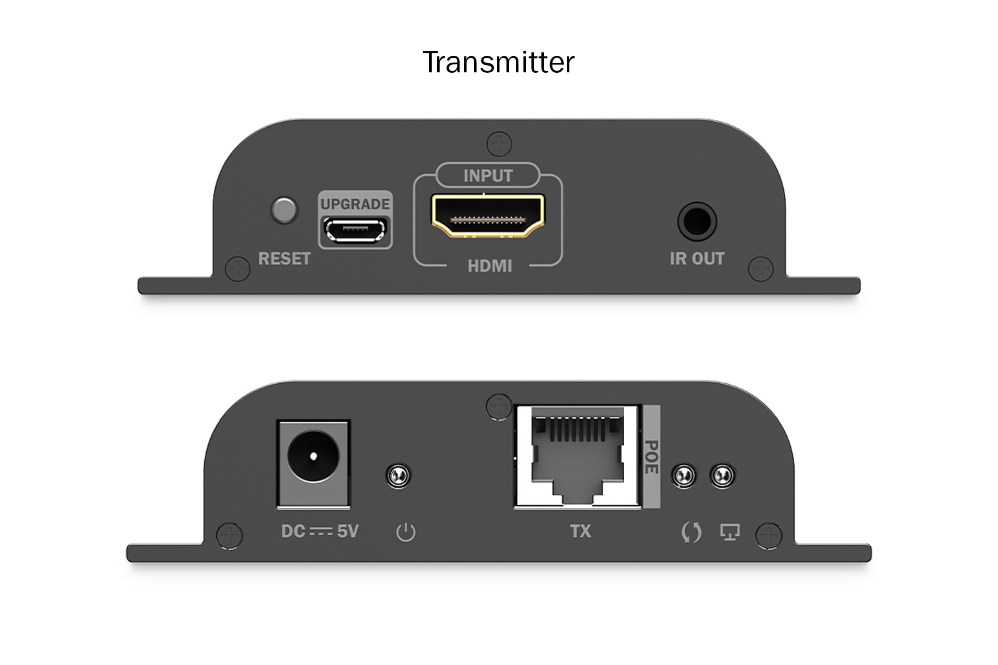 DIGITUS Set estensore HDMI IP PoE – UHD 4k 60Hz – HDMI 2.0 – portata fino a 200 m – trasmettitore e ricevitore – fino a 253 ricevitori – CAT 6 – nero