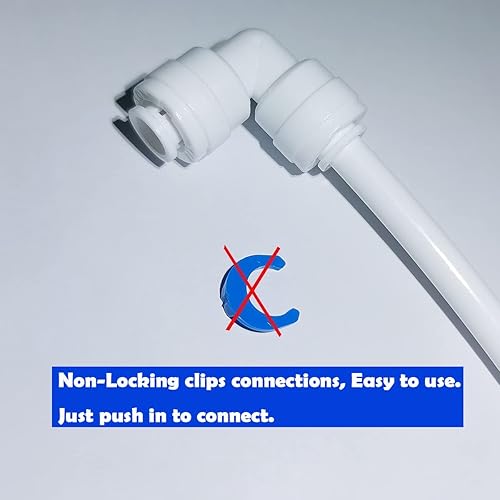 Miniatura 5 de Malida Válvula de bola de tubo de 38 x 38 pulgadas de cierre rápido para purificadores de agua RO Filtros de ósmosis inversa Juego de 2