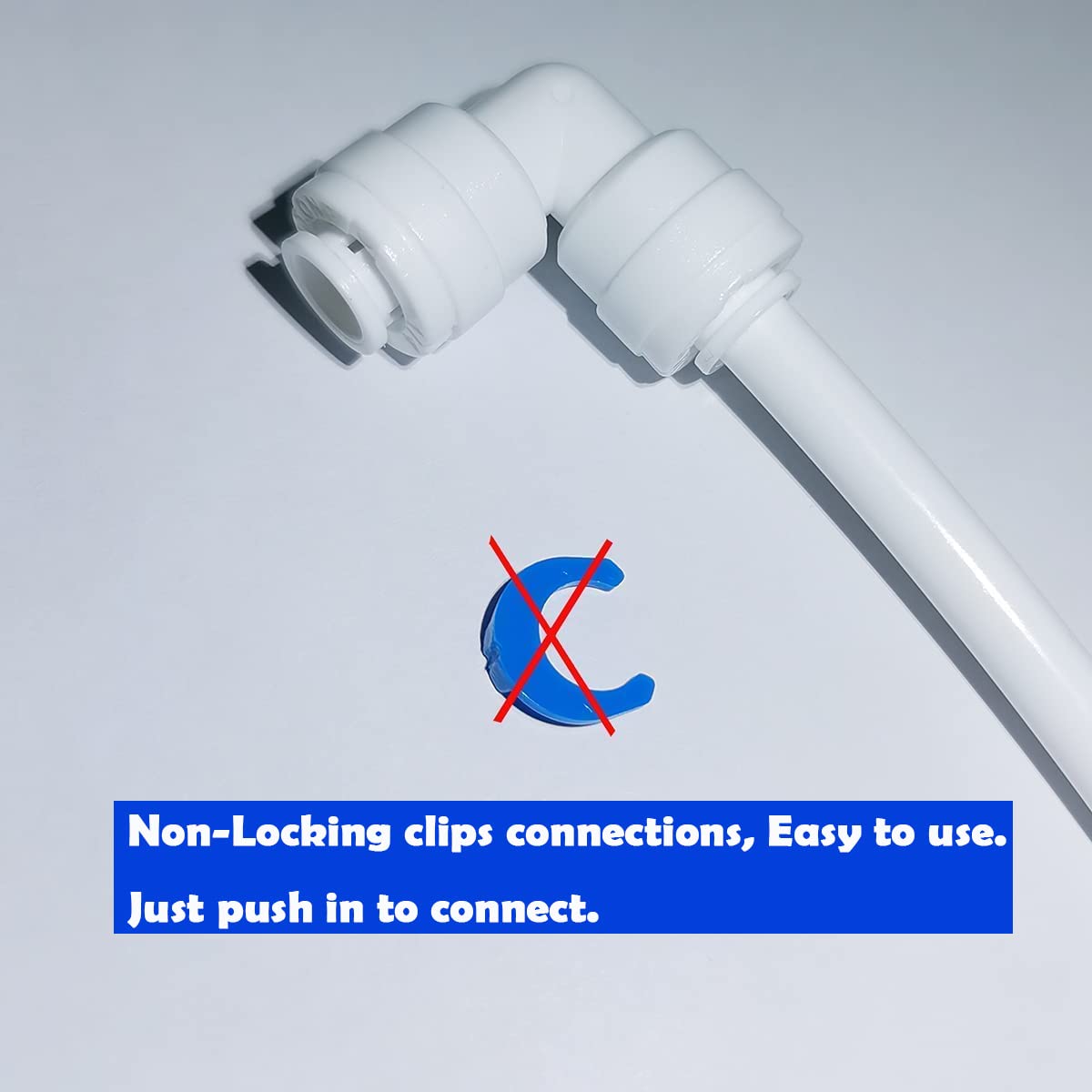 Malida Water purifier quick Push to Connect, RO water filter fittings 1/4 inch tubing quick connect,Ball Valve, Check Valve,Tee Set Of 12 (Connector set of 12)