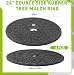 Peryiter 6 Pcs Rubber Mulch Tree Ring, Heavy Duty Rubber Mulch Mat, Tree Protector Weed Barrier Mats, Round Root Barrier for Root Protection Weed Grass Control (24 Inches)