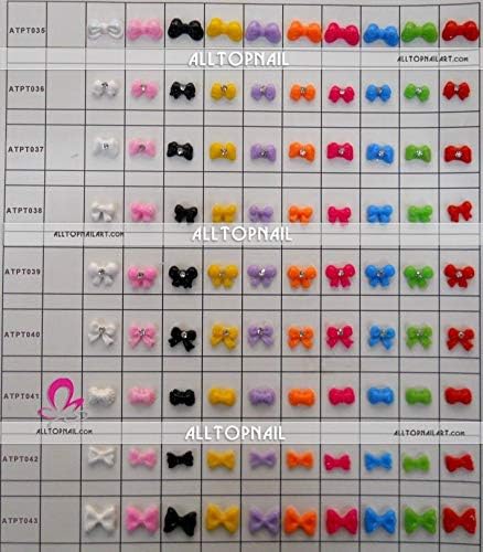 Resin Nail Art Decoration in 12 Grids Showed Tray 12 Colours Nail Art Bowties 6000pcs Resin Bowknots |Rhinestones & Decorations| -