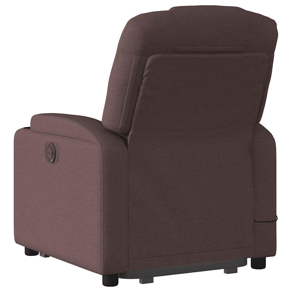 Sillón reclinable eléctrico elevable para mayores Marrón 74x88x97 cm