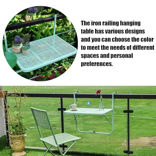Table suspendue pour balustrade de balcon réglable pour optimiser les petits espaces - 6