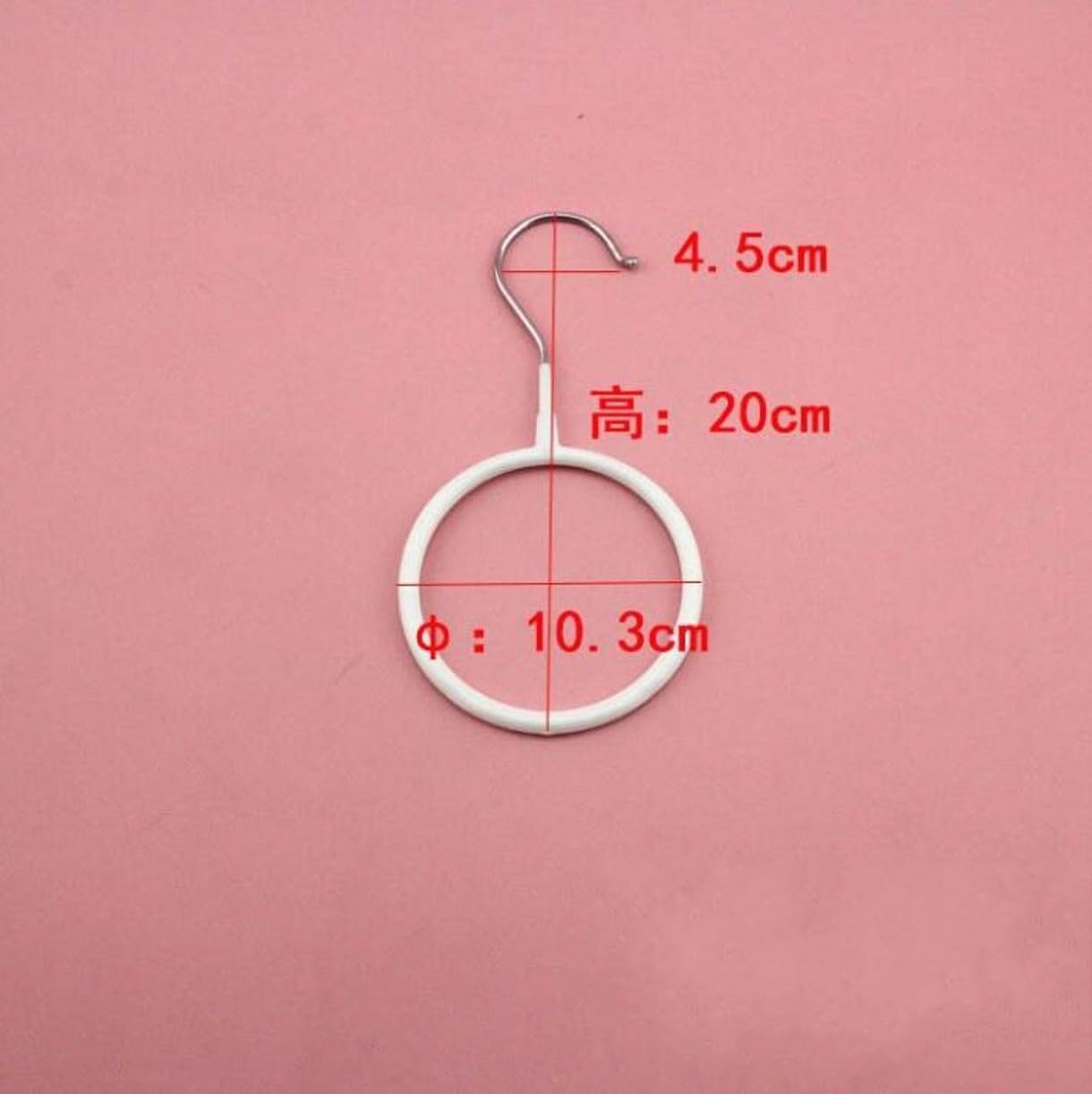 10PCS White Metal Circular Hooks (10.5cm Dia.) - Multifunctional Organizer for Scarves, Ties, Belts, Clothes - Kitchen/Bathroom Rack