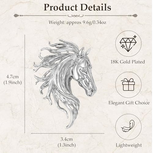 Image of Animal Brooch for Men Vintage Metal Wildlife Lapel Pin Suit Jacket Badge Fashion Accessories for Men