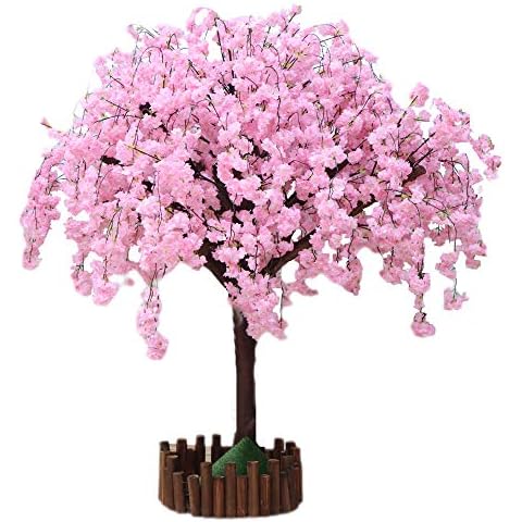 Artificial Tree Cherry Blossom for Wedding,Restaurant,Market,Hotel(Light Pink,Pack of 1) (5FT Tall/1.5M) Cover