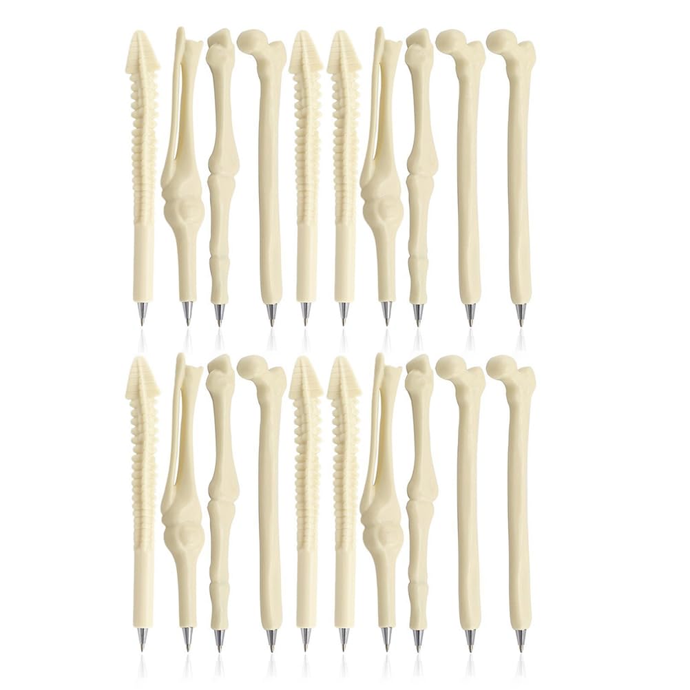 Housoutil 60 Pièces Lot de Stylos à Bille Créatifs Forme Dos Stylo Original pour de Santé Étudiants et Bureau Plastique Solide Confortable à Écrire Couleur Aléatoire
