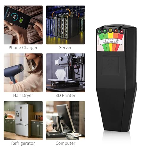 Image of K2 EMF Meter Magnetic Field, Radiation Detector Portable, 5 LED Ghost Hunting Detector, K2 EMF Meter Paranormal Equipment Tester 50 Hz - 20,000 Hz